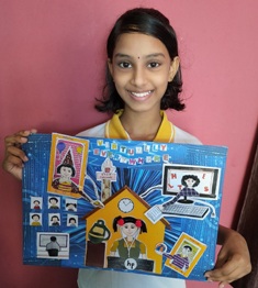 Aditi Innavalli of class 7 bags the 2nd place at Conglomerate 2021.