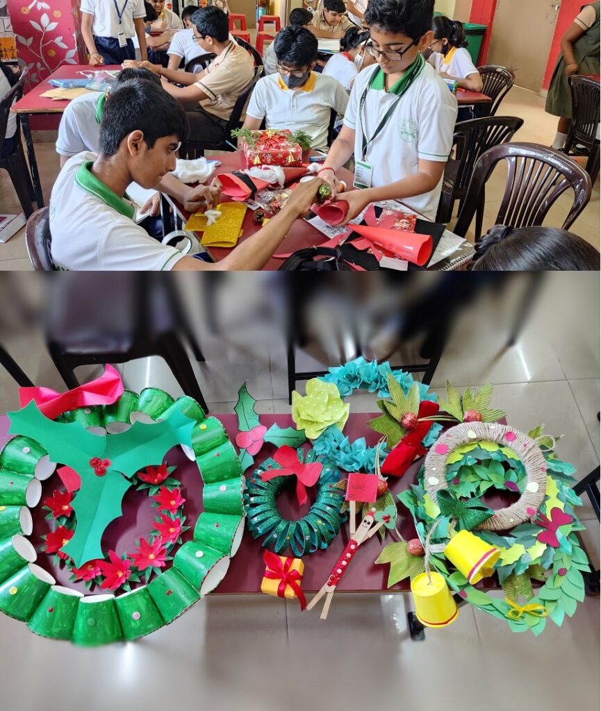 Christmas hollies/Mistletoe craft making activity December 2022